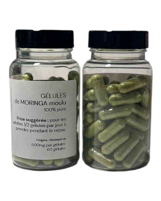Gélules de Moringa moulue (boîte de 60)