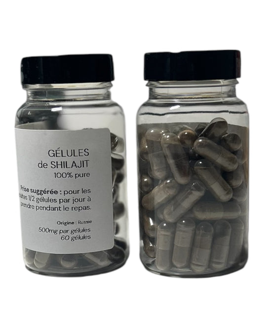 Gélules de Shilajit de Russie (boîte de 60)
