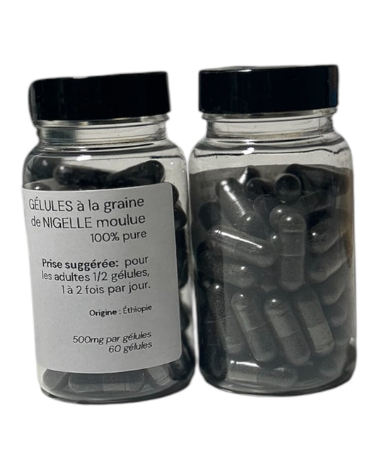 Gélules de graines de nigelle pure moulue (boîte de 60)