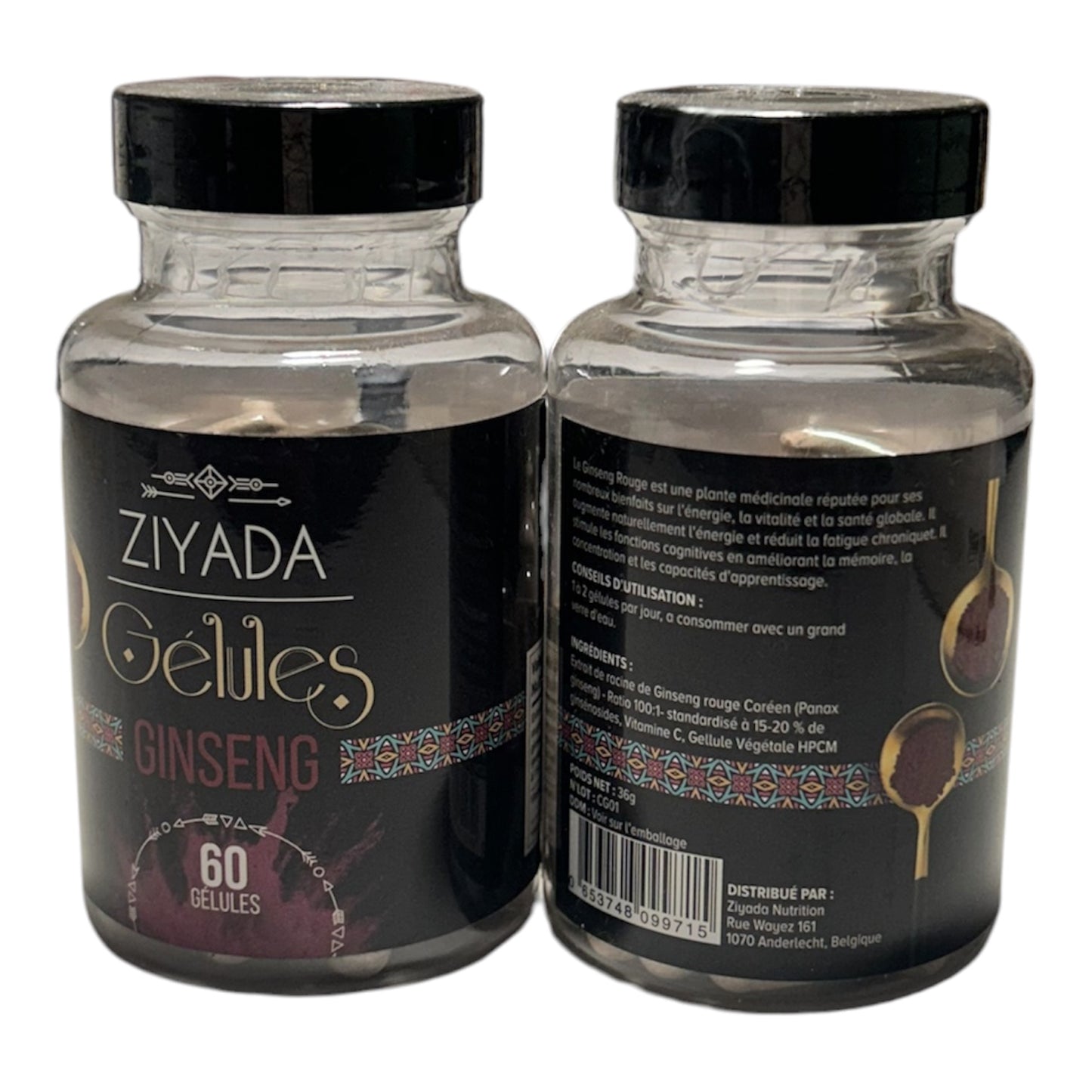 Gélules de Ginseng Rouge Coréen – Ziyada (60 gélules)