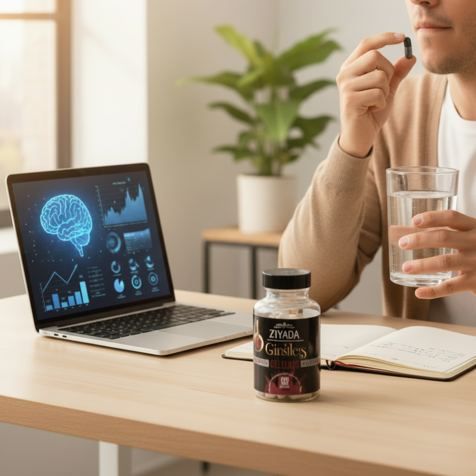 Gélules de Ginseng Rouge Coréen – Ziyada (60 gélules)