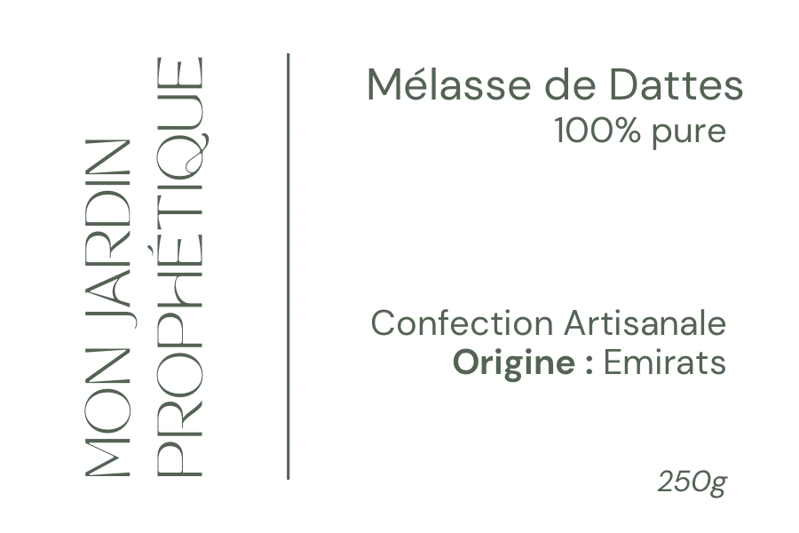 Pot de mélasse de datte pure et naturelle 100% artisanale Mon Jardin Prophétique⁠